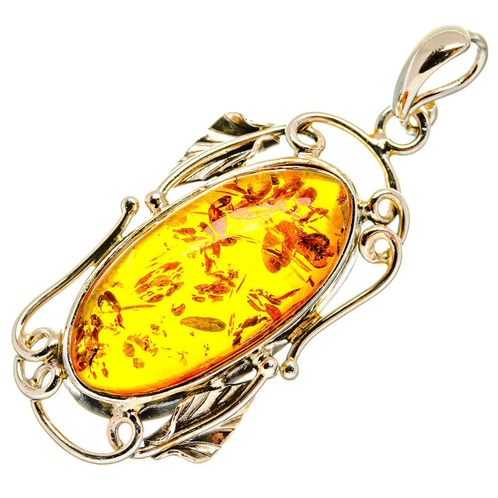 Baltic Amber Pendants handcrafted by Ana Silver Co - PD26175 - Photo 2