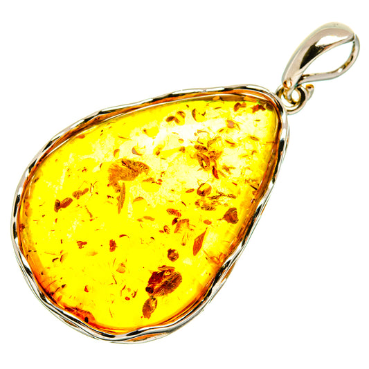 Baltic Amber Pendants handcrafted by Ana Silver Co - PD26179 - Photo 2