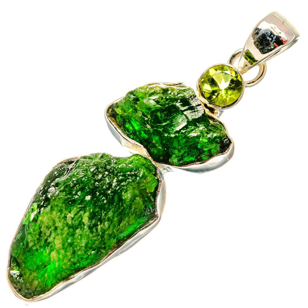 Chrome Diopside Pendants handcrafted by Ana Silver Co - PD26205 - Photo 2