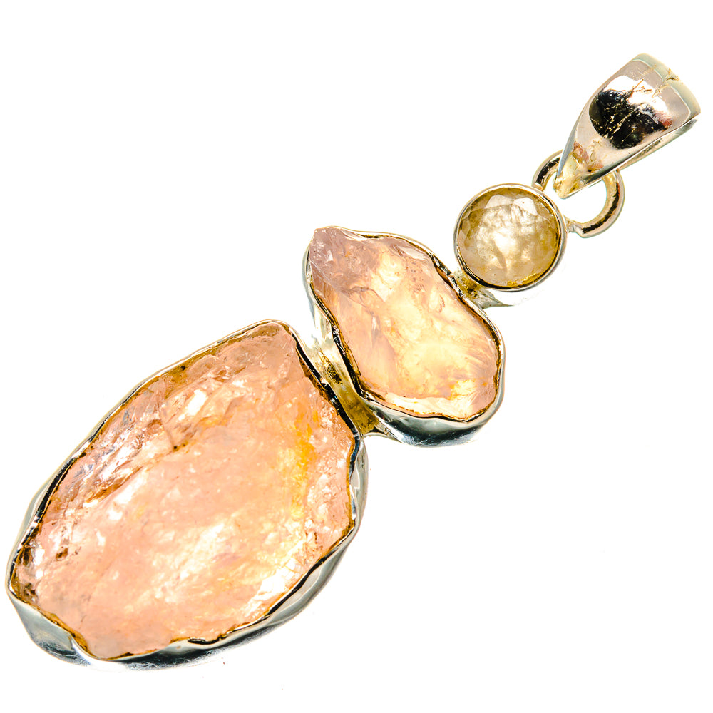 Rose Quartz Pendants handcrafted by Ana Silver Co - PD26209 - Photo 2