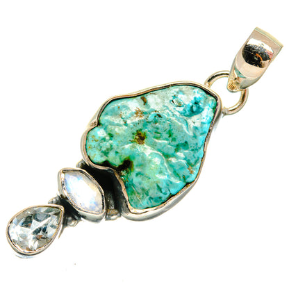 Tibetan Turquoise Pendants handcrafted by Ana Silver Co - PD26222 - Photo 2