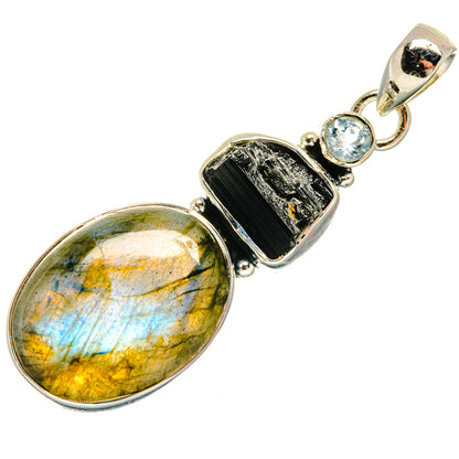 Labradorite Pendants handcrafted by Ana Silver Co - PD26230 - Photo 2