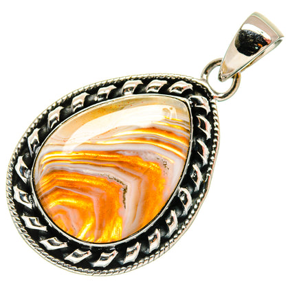 Botswana Agate Pendants handcrafted by Ana Silver Co - PD26231 - Photo 2