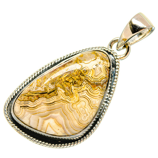 Laguna Lace Agate Pendants handcrafted by Ana Silver Co - PD26239 - Photo 2