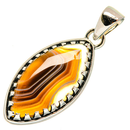 Botswana Agate Pendants handcrafted by Ana Silver Co - PD26250 - Photo 2