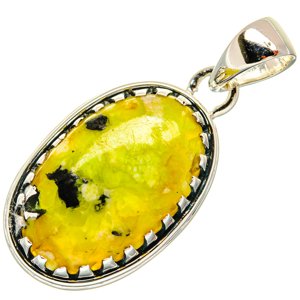 African Green Opal Pendants handcrafted by Ana Silver Co - PD26253 - Photo 2