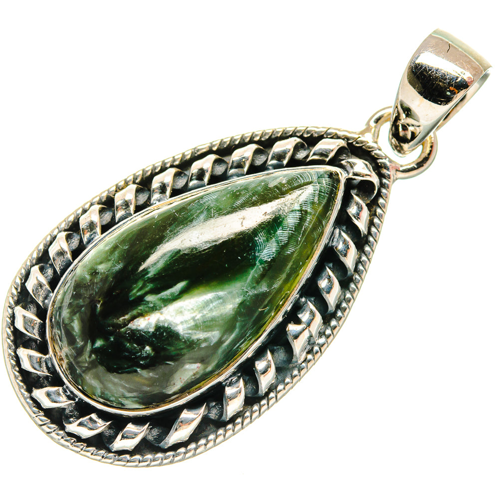 Seraphinite Pendants handcrafted by Ana Silver Co - PD26256 - Photo 2