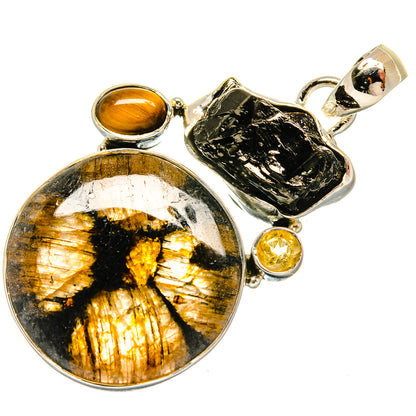 Chiastolite Pendants handcrafted by Ana Silver Co - PD26274 - Photo 2