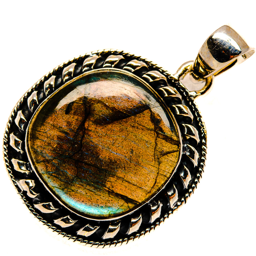 Labradorite Pendants handcrafted by Ana Silver Co - PD26303 - Photo 2