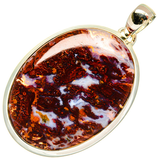 Plume Agate Pendants handcrafted by Ana Silver Co - PD26313 - Photo 2