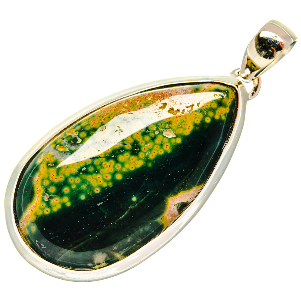 Ocean Jasper Pendants handcrafted by Ana Silver Co - PD26318 - Photo 2