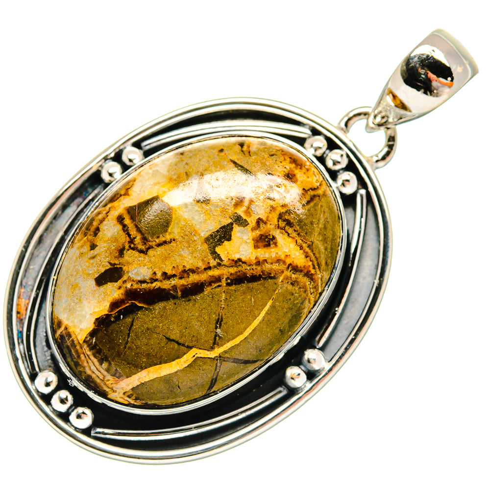 Septarian Nodule Pendants handcrafted by Ana Silver Co - PD26353 - Photo 2