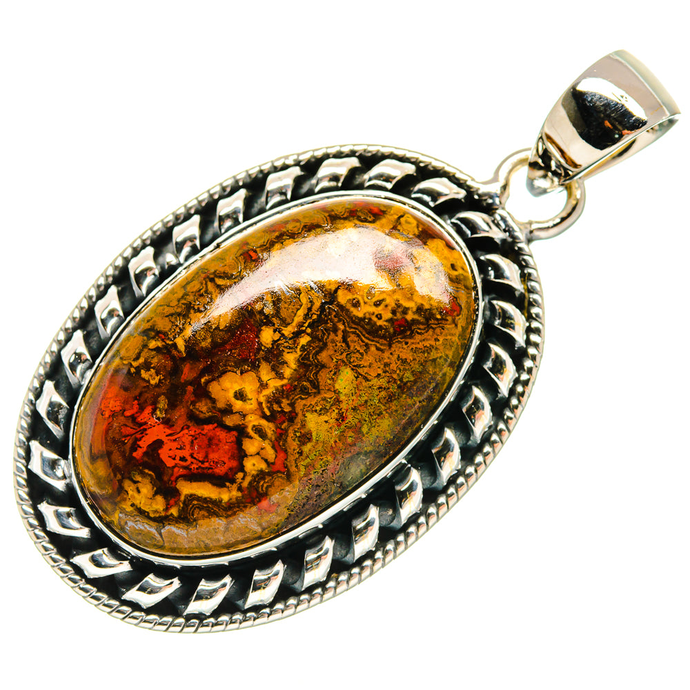 Moroccan Agate Pendants handcrafted by Ana Silver Co - PD26359 - Photo 2