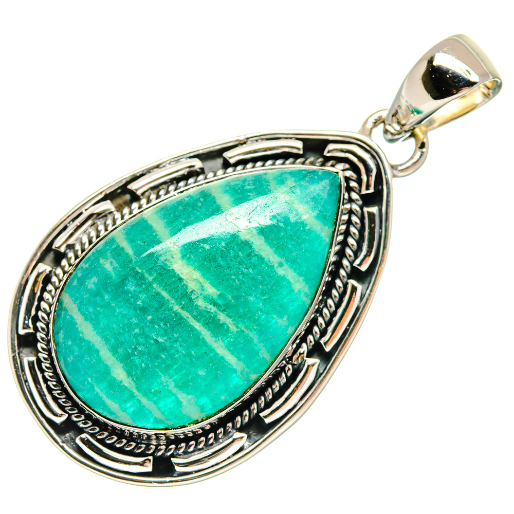 Amazonite Pendants handcrafted by Ana Silver Co - PD26377 - Photo 2