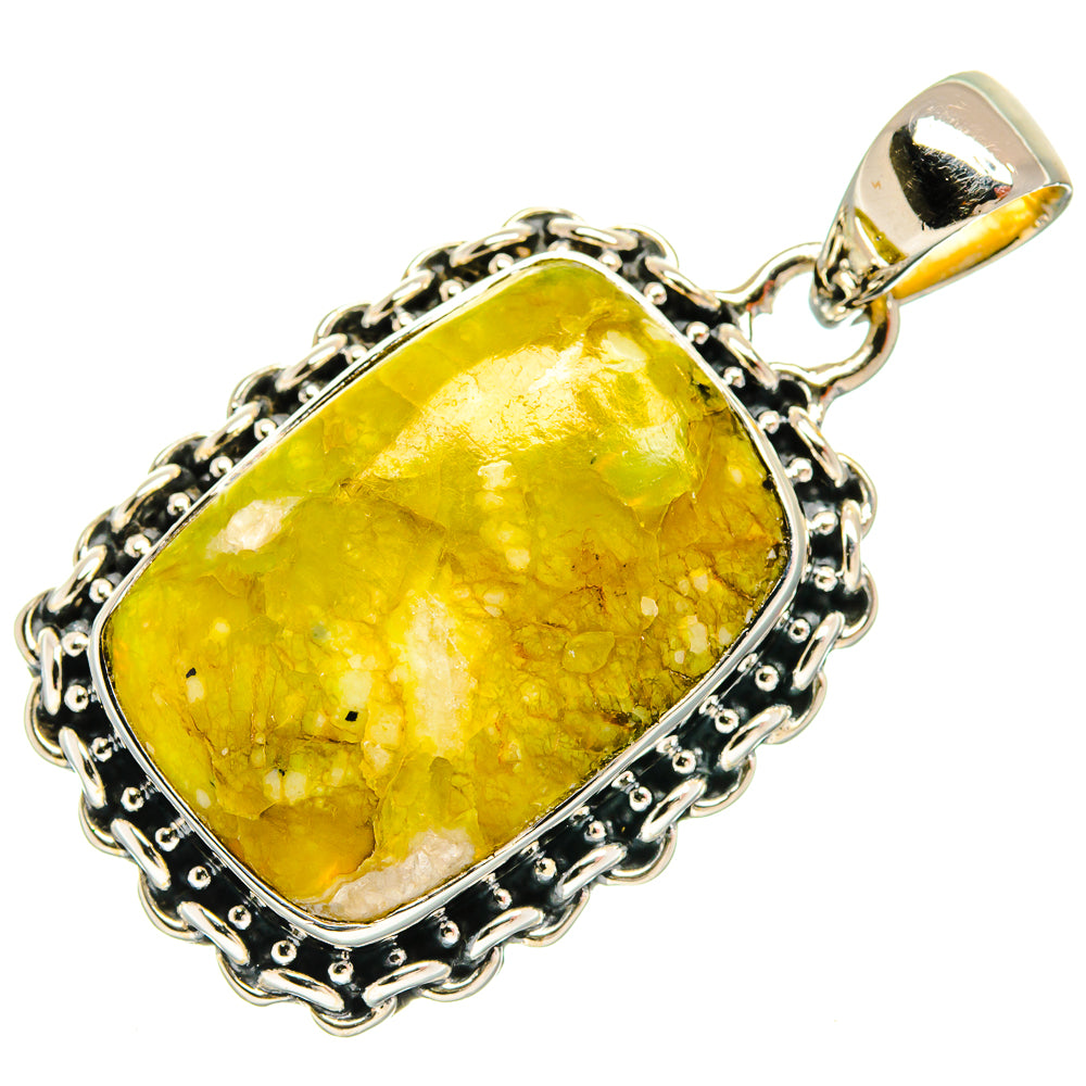 African Green Opal Pendants handcrafted by Ana Silver Co - PD26380 - Photo 2