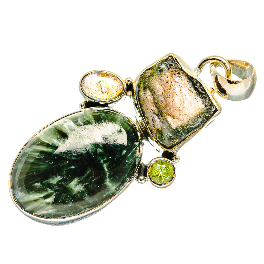 Seraphinite Pendants handcrafted by Ana Silver Co - PD26383 - Photo 2