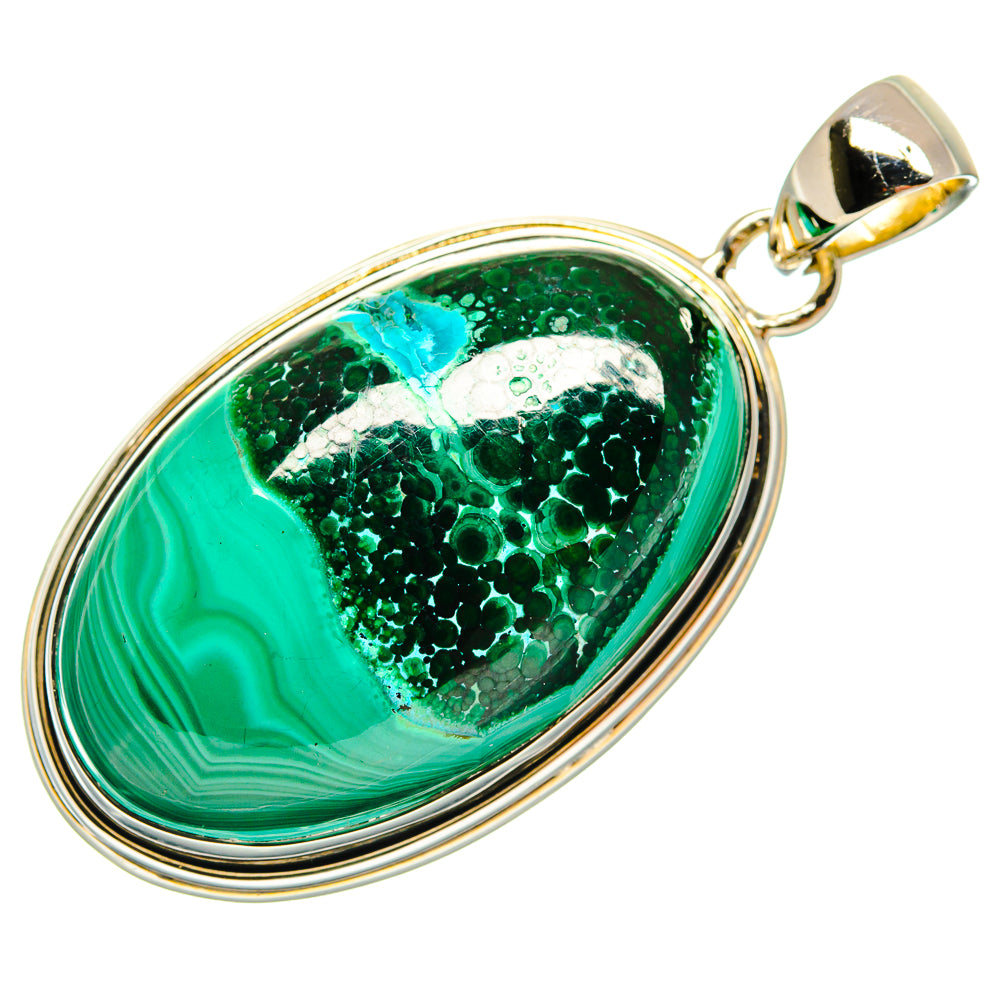 Malachite Pendants handcrafted by Ana Silver Co - PD26388 - Photo 2