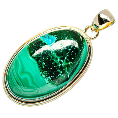 Malachite Pendants handcrafted by Ana Silver Co - PD26388 - Photo 2