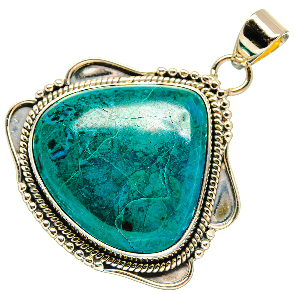 Chrysocolla Pendants handcrafted by Ana Silver Co - PD26392 - Photo 2