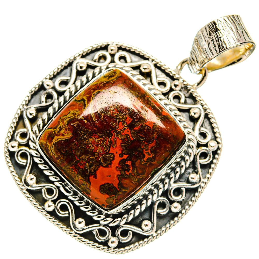 Moroccan Agate Pendants handcrafted by Ana Silver Co - PD26397 - Photo 2