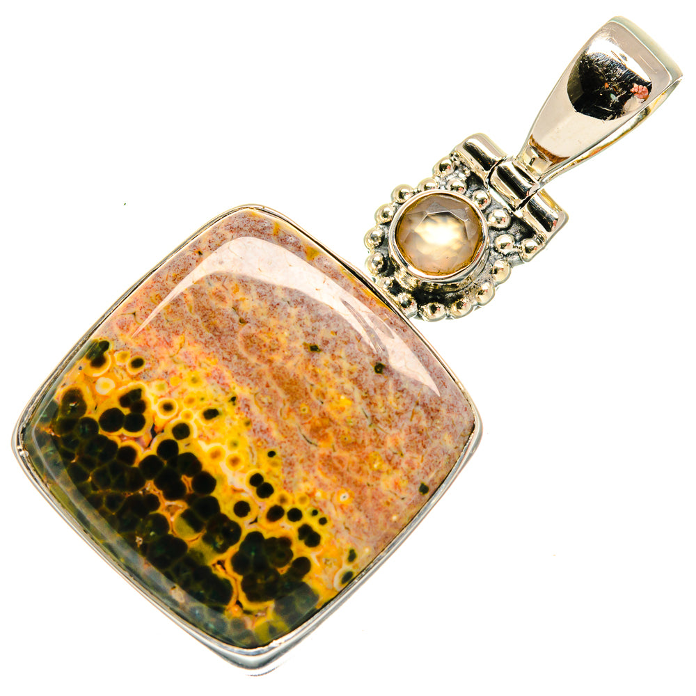 Ocean Jasper Pendants handcrafted by Ana Silver Co - PD26402 - Photo 2