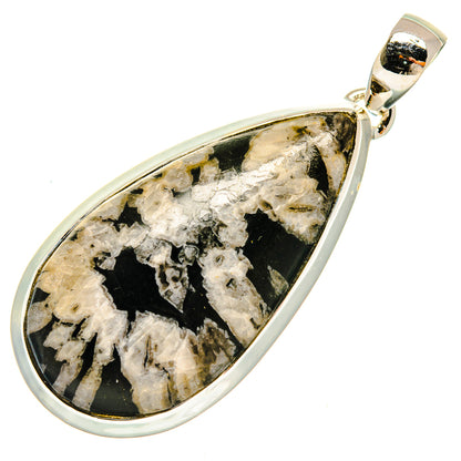 Chrysanthemum Stone Pendants handcrafted by Ana Silver Co - PD26410 - Photo 2