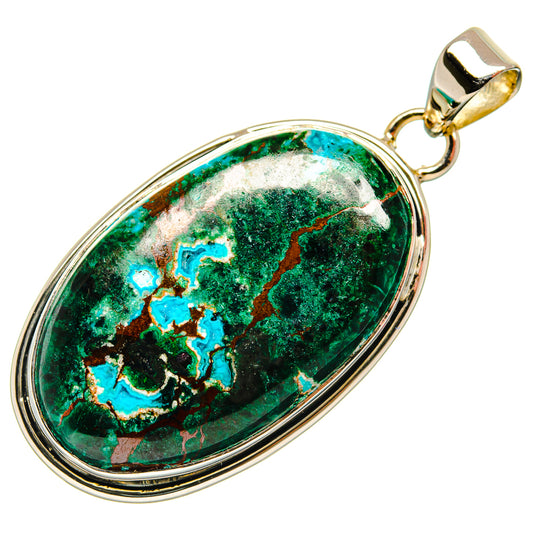 Chrysocolla Pendants handcrafted by Ana Silver Co - PD26471 - Photo 2