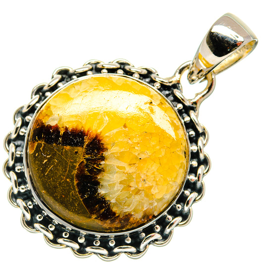 Septarian Nodule Pendants handcrafted by Ana Silver Co - PD26489 - Photo 2