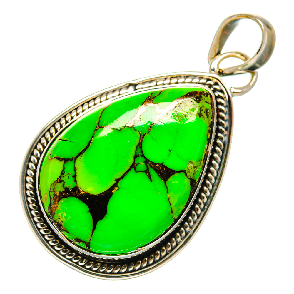Green Copper Composite Turquoise Pendants handcrafted by Ana Silver Co - PD26501 - Photo 2