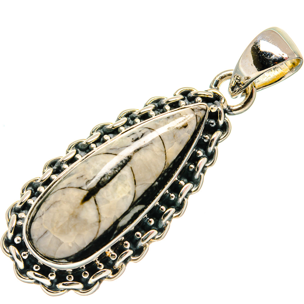 Orthoceras Fossil Pendants handcrafted by Ana Silver Co - PD26506 - Photo 2