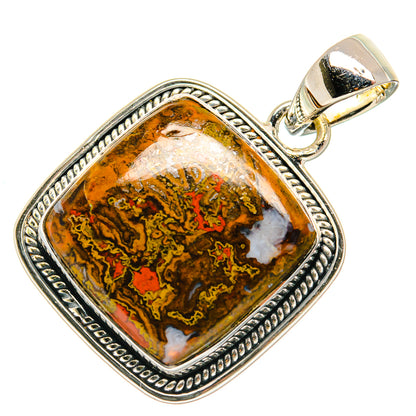 Moroccan Agate Pendants handcrafted by Ana Silver Co - PD26507 - Photo 2