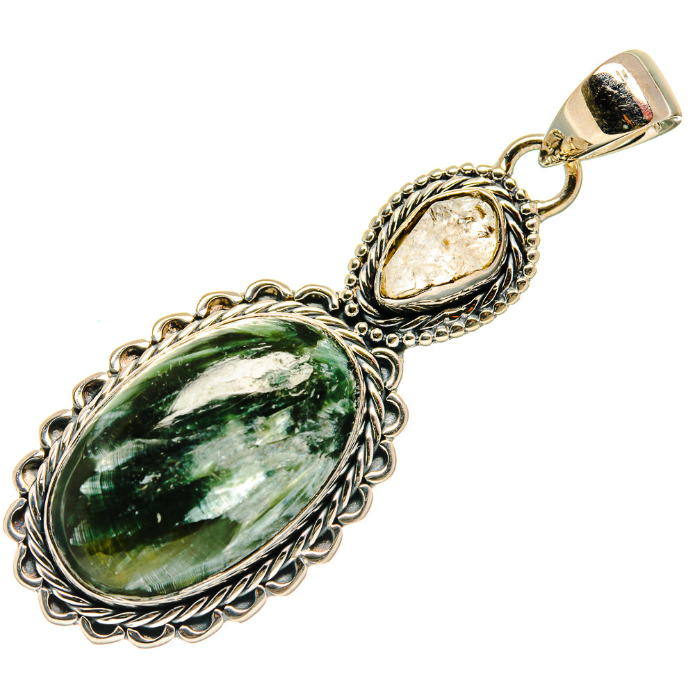 Seraphinite Pendants handcrafted by Ana Silver Co - PD26512 - Photo 2