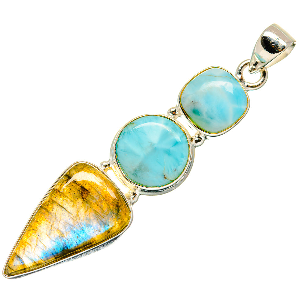Labradorite Pendants handcrafted by Ana Silver Co - PD26519 - Photo 2