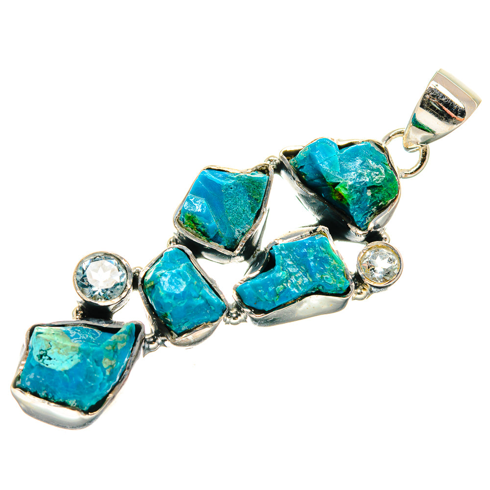 Chrysocolla Pendants handcrafted by Ana Silver Co - PD26523 - Photo 2