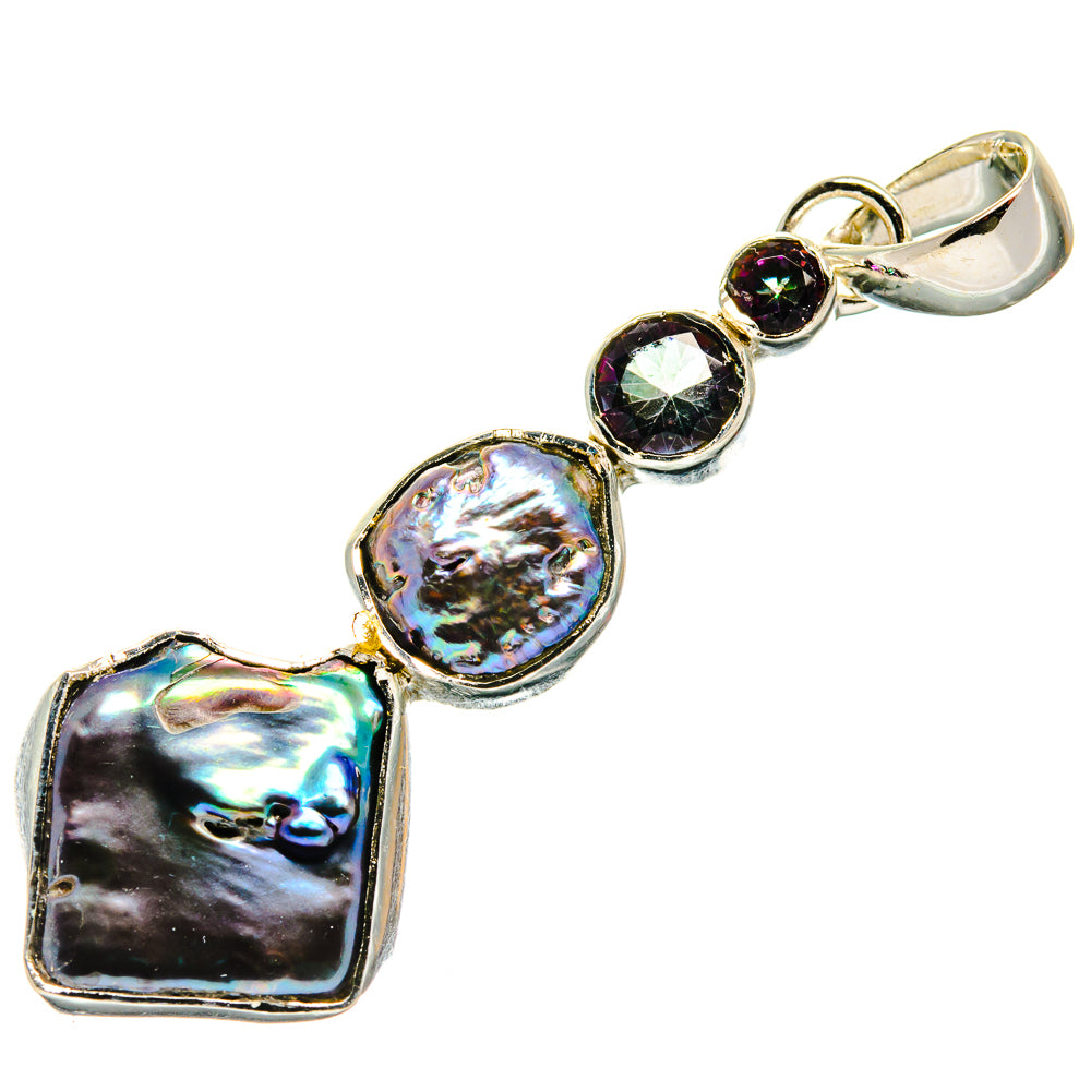Titanium Mother Of Pearl Pendants handcrafted by Ana Silver Co - PD26524 - Photo 2