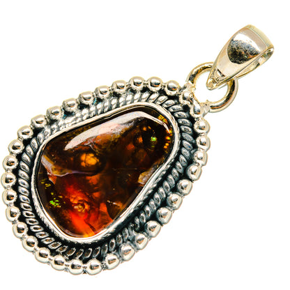 Mexican Fire Agate Pendants handcrafted by Ana Silver Co - PD26536 - Photo 2
