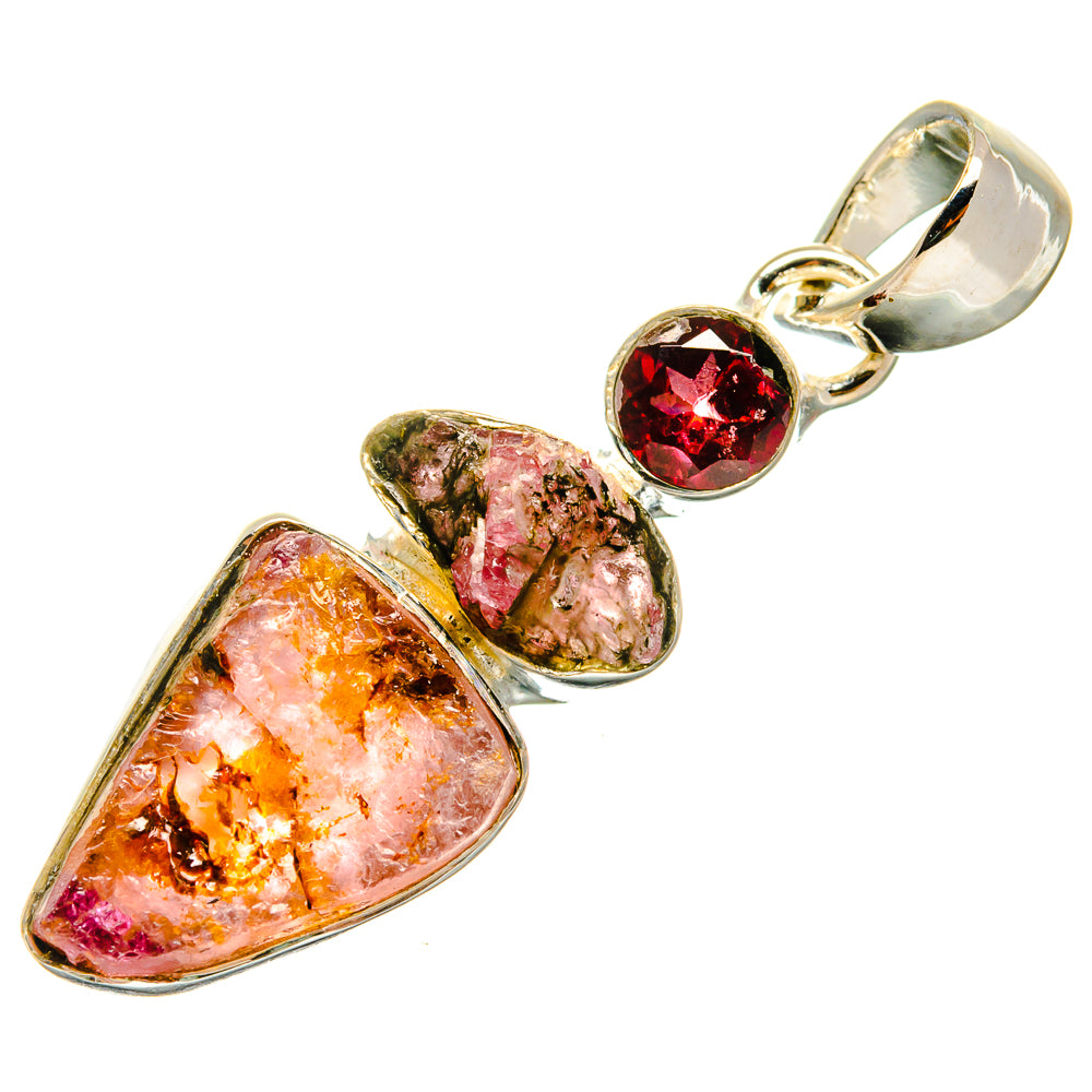 Pink Tourmaline Pendants handcrafted by Ana Silver Co - PD26545 - Photo 2