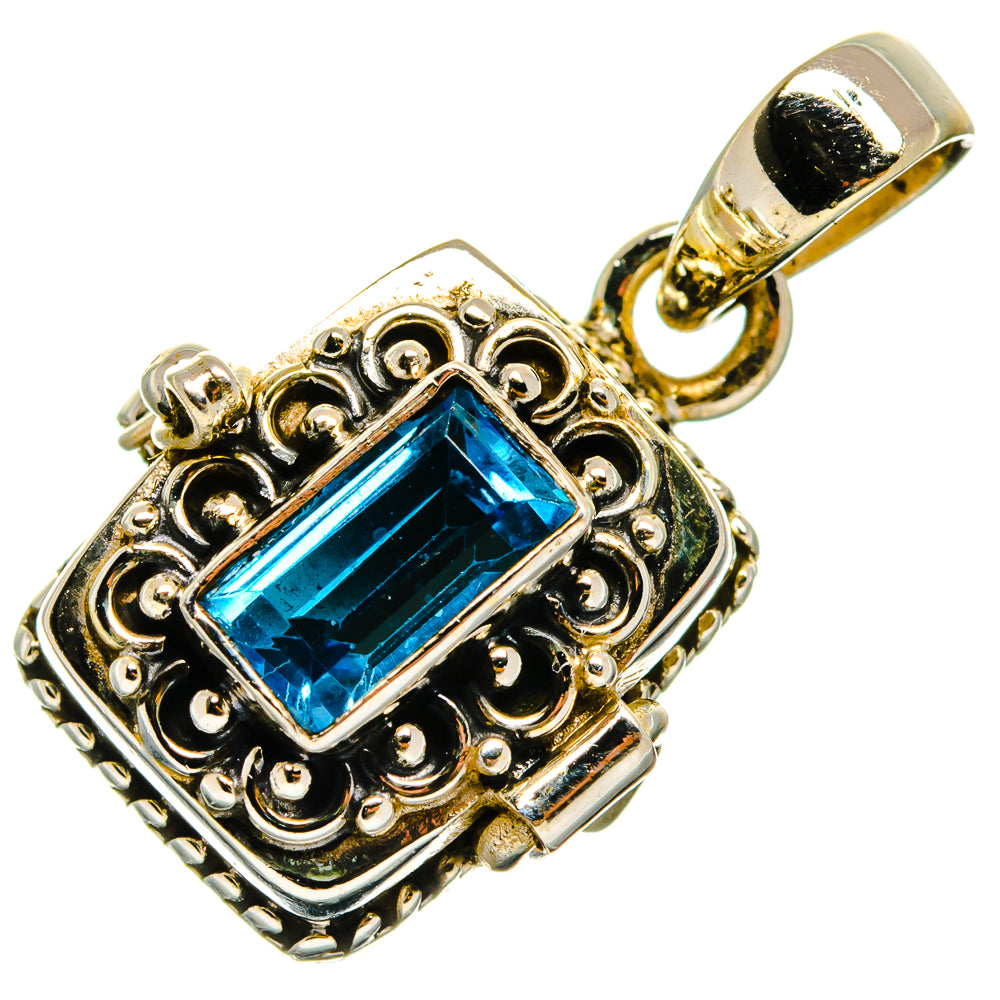 Blue Topaz Pendants handcrafted by Ana Silver Co - PD26580 - Photo 2