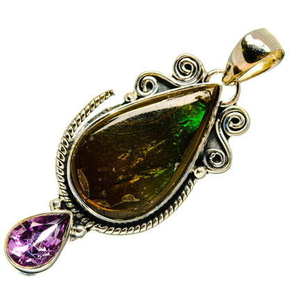 Ammolite Pendants handcrafted by Ana Silver Co - PD26586 - Photo 2