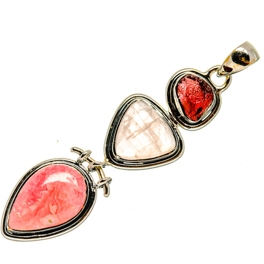Rhodochrosite Pendants handcrafted by Ana Silver Co - PD26594 - Photo 2