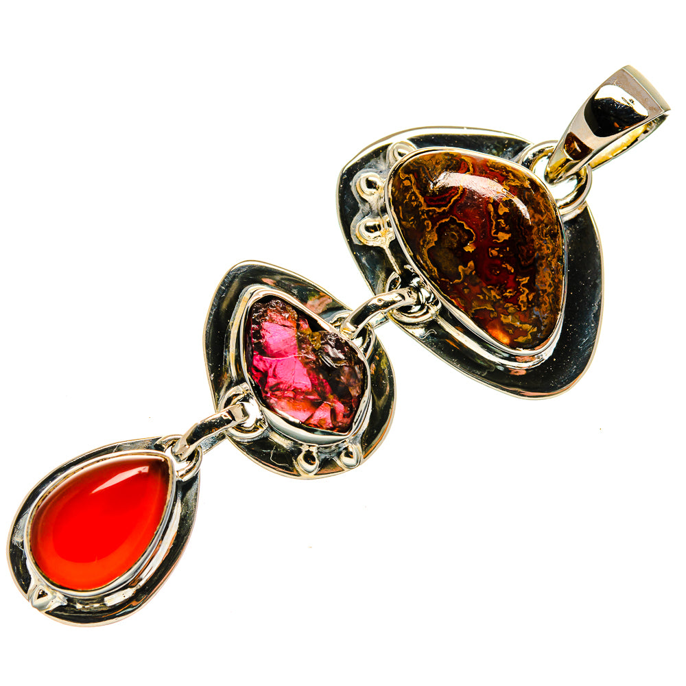 Moroccan Agate Pendants handcrafted by Ana Silver Co - PD26598 - Photo 2
