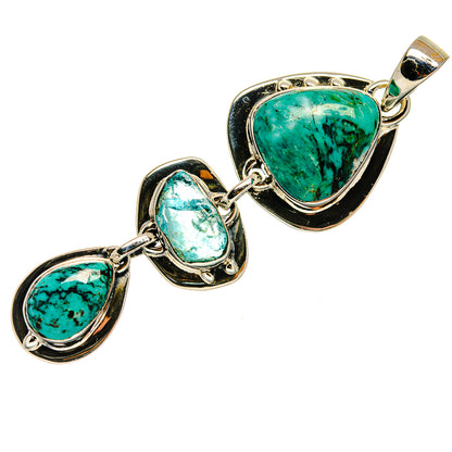 Tibetan Turquoise Pendants handcrafted by Ana Silver Co - PD26601 - Photo 2