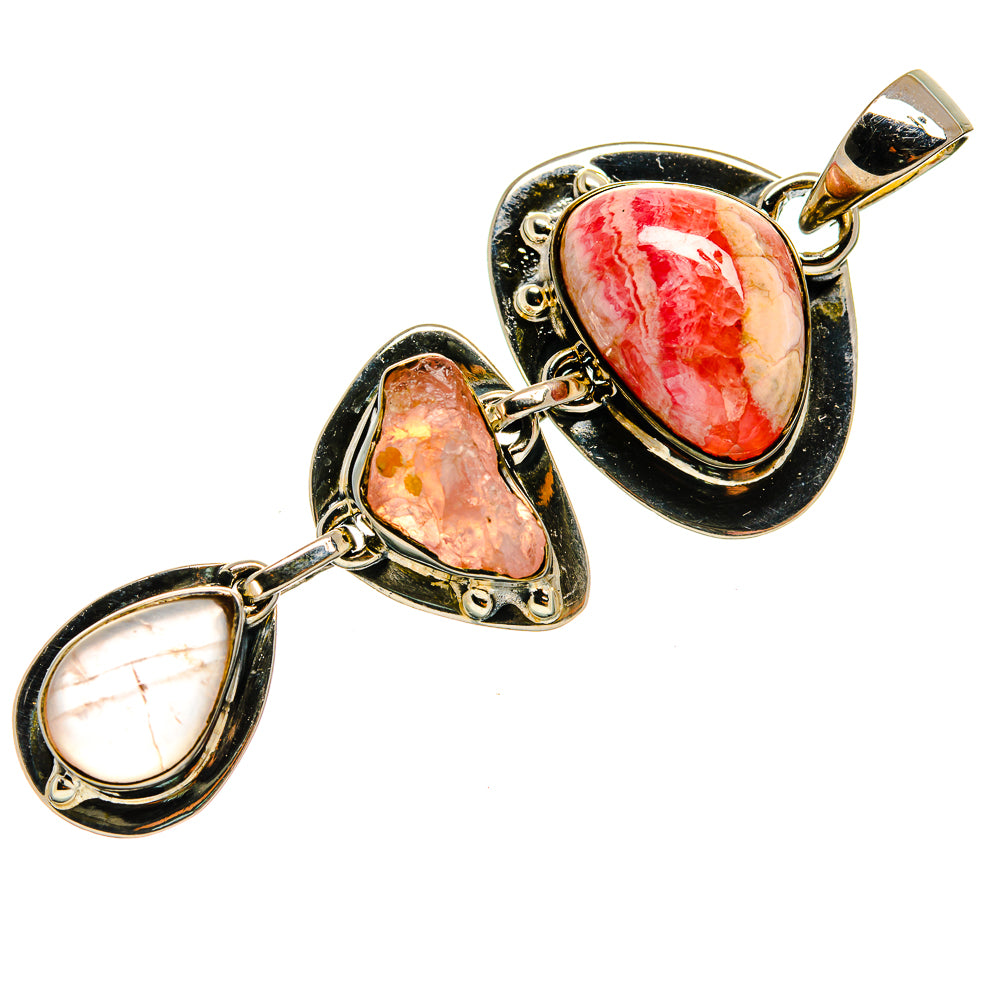 Rhodochrosite Pendants handcrafted by Ana Silver Co - PD26602 - Photo 2