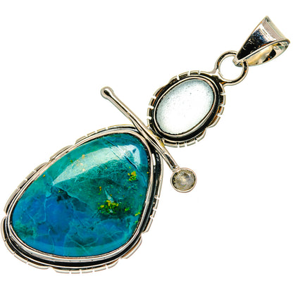 Chrysocolla Pendants handcrafted by Ana Silver Co - PD26605 - Photo 2
