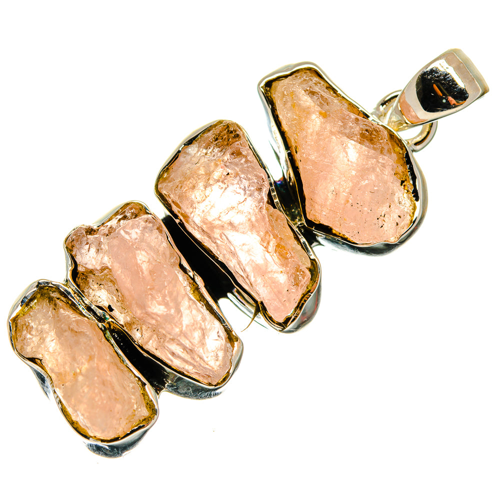 Rose Quartz Pendants handcrafted by Ana Silver Co - PD26608 - Photo 2