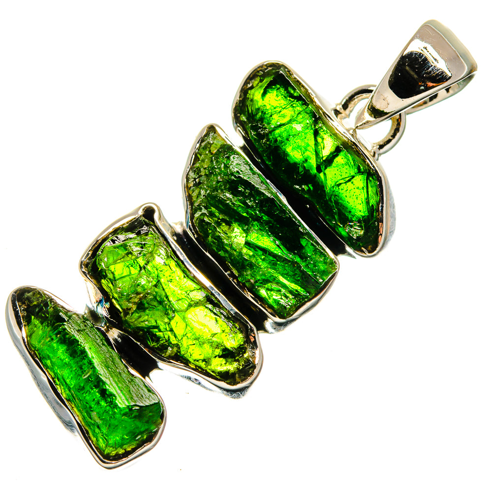 Chrome Diopside Pendants handcrafted by Ana Silver Co - PD26617 - Photo 2