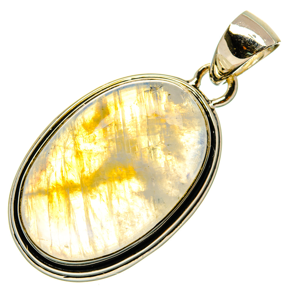 Rainbow Moonstone Pendants handcrafted by Ana Silver Co - PD26625 - Photo 2