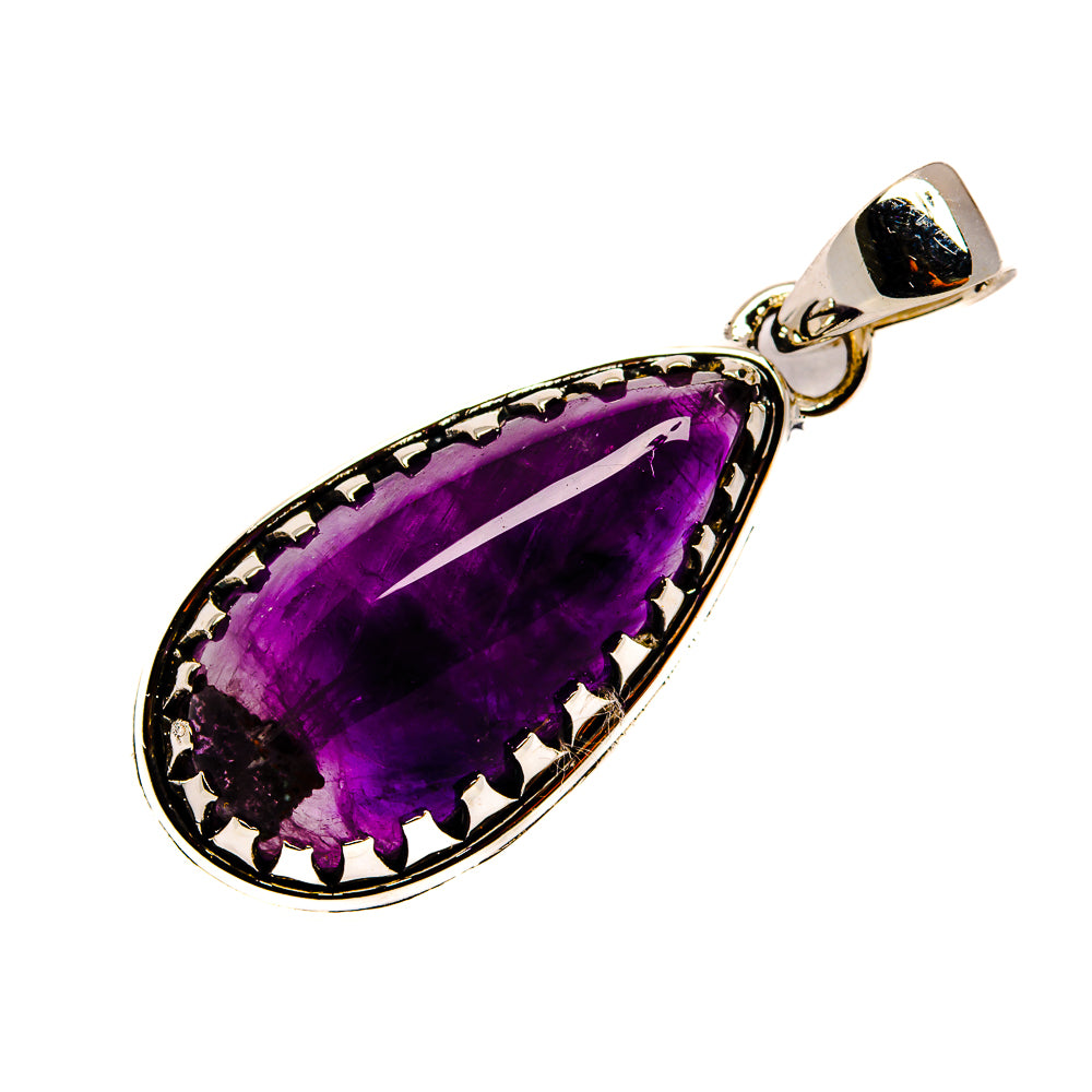 Chevron Amethyst Pendants handcrafted by Ana Silver Co - PD26630 - Photo 2