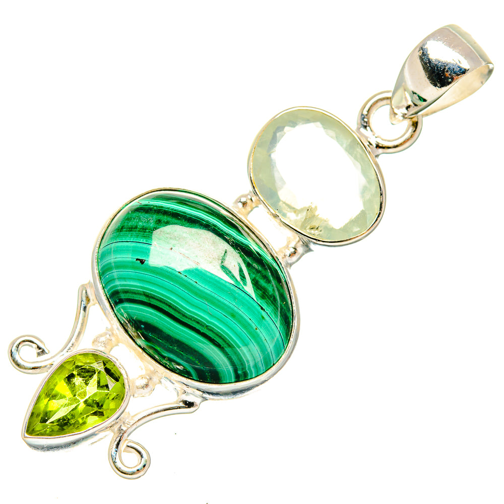 Malachite Pendants handcrafted by Ana Silver Co - PD26676 - Photo 2