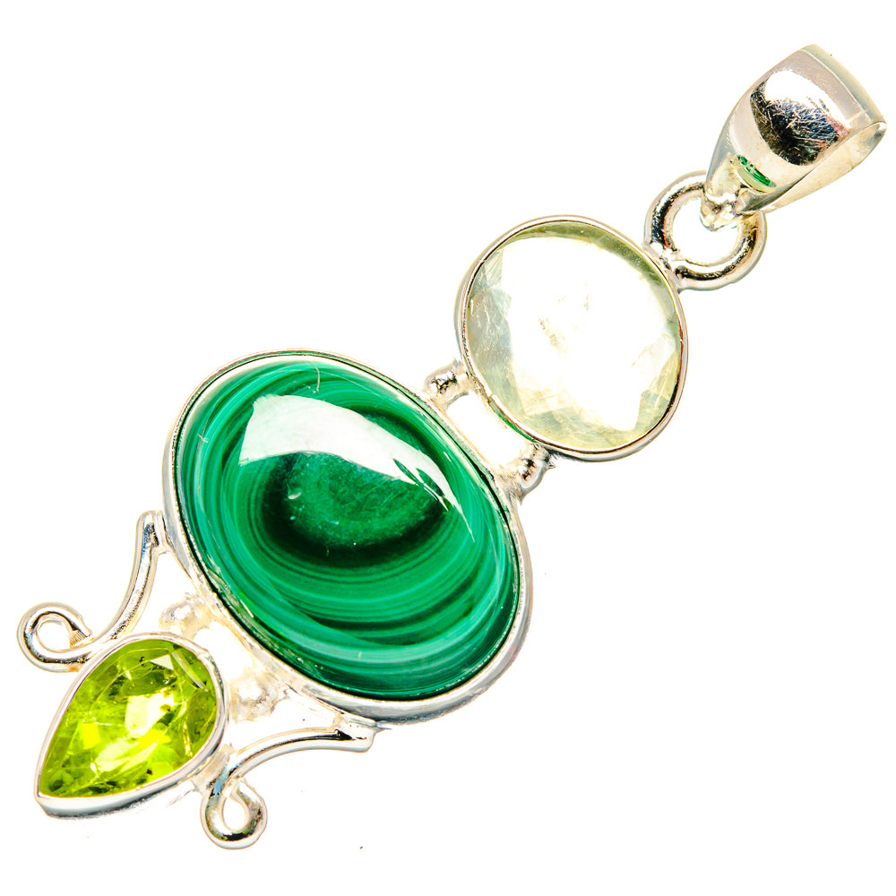 Malachite Pendants handcrafted by Ana Silver Co - PD26677 - Photo 2